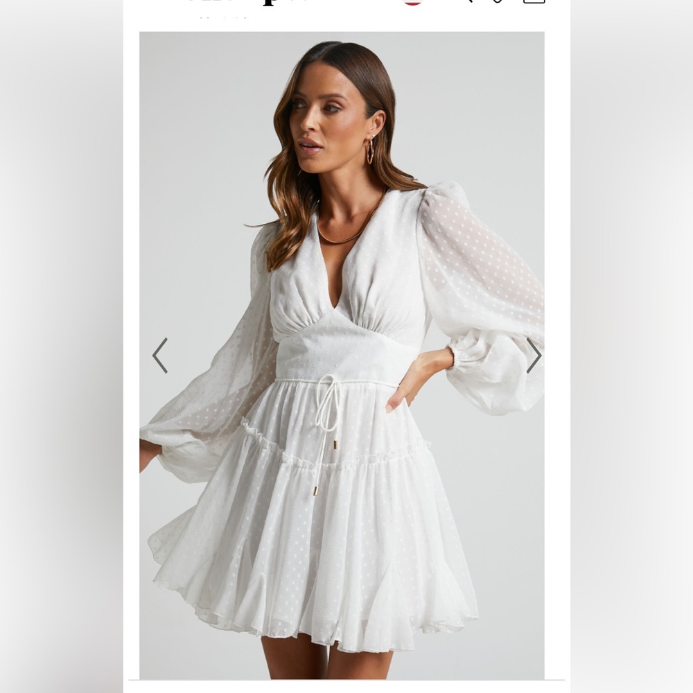 Showpo white mini dress